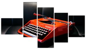 Obraz červeného písacieho stroja (Obraz 150x85cm)