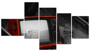 Obraz červené televízie (Obraz 150x85cm)