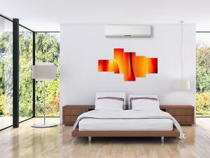 Oranžový abstraktný obraz (Obraz 150x85cm)