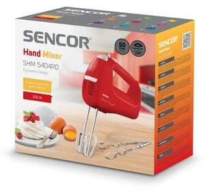 Sencor SHM 5404RD ručný šľahač, červená