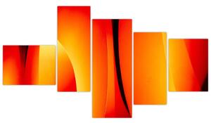 Oranžový abstraktný obraz (Obraz 150x85cm)