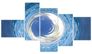 Moderný obraz - modrá abstrakcie (Obraz 150x85cm)