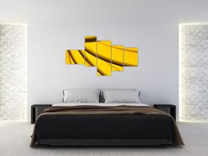 Žltá abstrakcie (Obraz 150x85cm)