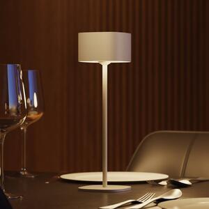 Calex Stolová LED lampa Serino, piesková, hliník, 2 700 K, Krémová / jantárovo žltá, Obývacia izba / jedáleň, Hliník, Stojacie svietidlo