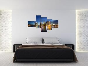 Obraz nočného mesta na stenu (Obraz 150x85cm)