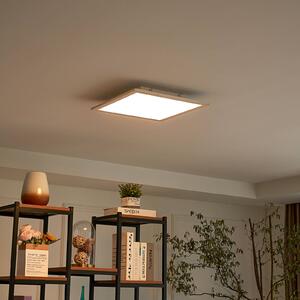 Lindby LED panel Livel, 40 cm x cm, diaľkové ovládanie, Hliník / sivá / zinok, Kuchyňa, Plast, Moderný, Stropné svetlo