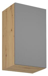 Horná kuchynská skrinka VALEN - šírka 45 cm, dub artisan / šedobéžová