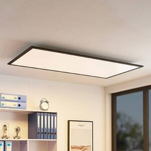 Lindby LED panel Nelios, 120 x 60 cm, 4000K, čierny, kov, Čierna, Kuchyňa, Hliník, Moderný, Stropné svetlo