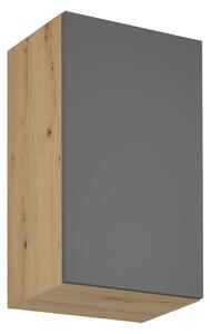 Horná kuchynská skrinka VALEN - šírka 45 cm, dub artisan / šedá