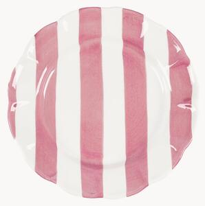 Ručne maľovaný tanier na šalát Stripe