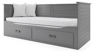 Jednolôžková posteľ 90 cm Harum (grafit) (s roštom, matracom a úl. priestorom). Vlastná spoľahlivá doprava až k Vám domov. 1056442