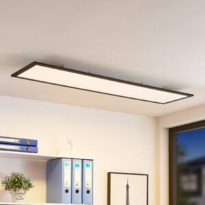 Lindby LED panel Nelios, 120 x 30 cm, čierny, kov, Čierna, Kuchyňa, Hliník, Moderný, Stropné svetlo
