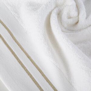 Dekorstudio Bavlnený uterák OLIVIA so zlatou výšivkou - biely Rozmer uteráku: 70x140cm