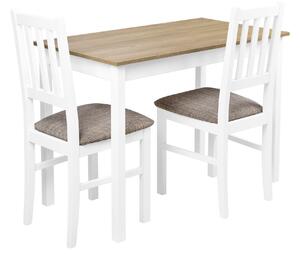 Súprava stola s 2 stoličkami X004 Biely/dub Grandson