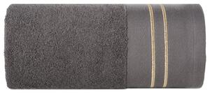 Dekorstudio Bavlnený uterák OLIVIA so zlatou výšivkou - oceľový Rozmer uteráku: 70x140cm