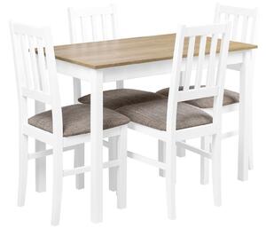 Súprava stola so 4 stoličkami X004 Biely/dub Grandson