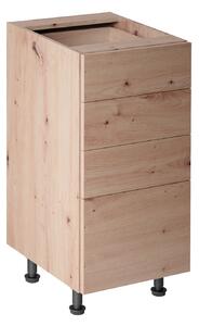 Kuchynská skrinka so šuplíkmi VALEN 1 - šírka 40 cm, dub artisan