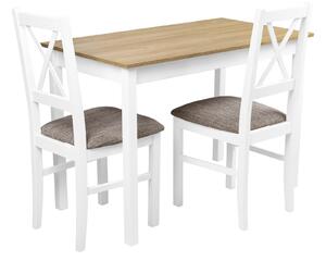 Súprava stola s 2 stoličkami X002 Biely/dub Grandson