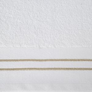 Dekorstudio Bavlnený uterák OLIVIA so zlatou výšivkou - biely Rozmer uteráku: 30x50cm