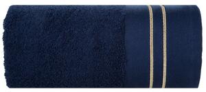 Dekorstudio Bavlnený uterák OLIVIA so zlatou výšivkou - granátovo modrý Rozmer uteráku: 50x90cm