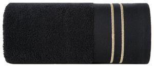 Dekorstudio Bavlnený uterák OLIVIA so zlatou výšivkou - čierny Rozmer uteráku: 30x50cm