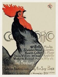 Obrazová reprodukcia Cocorico, Vintage Rooster (French Chicken Poster) - Théophile Steinlen, (30 x 40 cm)