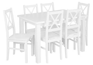 Stôl so 6 stoličkami Z071 Biela