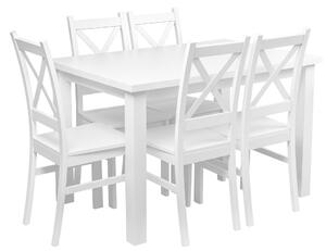 Stôl s 5 stoličkami Z067 Biela