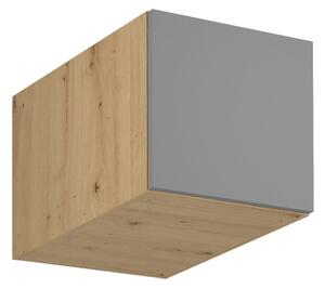 Horná hlboká skrinka s výklopnými dvierkami VALEN - šírka 40 cm, dub artisan / šedobéžová