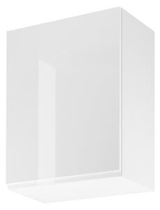 Horná kuchynská skrinka ARBOR - šírka 60 cm, lesklá biela / biela, ľavé prevedenie
