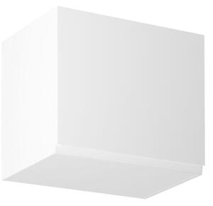 Horná výklopná skrinka ARBOR - šírka 50 cm, lesklá biela / biela