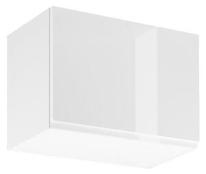 Horná výklopná skrinka ARBOR - šírka 60 cm, lesklá biela / biela