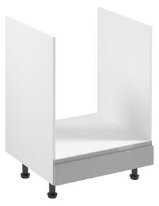 Kuchynská skrinka pre vstavanú rúru ARBOR - šírka 60 cm, lesklá šedá / biela