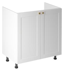 Dvojdverová drezová skrinka LUMEA - šírka 80 cm, biela