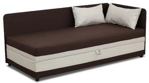 Jednolôžková posteľ s boxom Hirek 80x180 Hnedý/Ecru