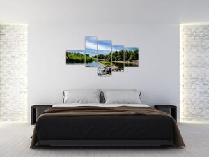 Obraz jazera na stenu (Obraz 150x85cm)