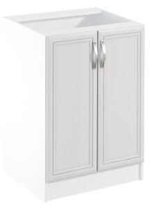 Dolná dvojdverová skrinka SILVARA - šírka 60 cm, borovica andersen / biela