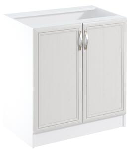 Dolná dvojdverová skrinka SILVARA - šírka 80 cm, borovica andersen / biela