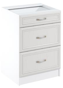 Dolná šuplíková skrinka SILVARA - šírka 60 cm, borovica andersen / biela