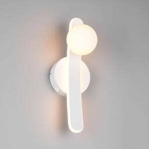 LED nástenné svetlo Napoli, biela matná, výška 34 cm, kov,, Biela / opálová, Obývacia izba / jedáleň, kov, Moderný, Nástenné svietidlo