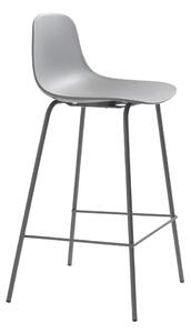 Sivá plastová barová stolička (výška sedadla 67,5 cm) Whitby – Unique Furniture