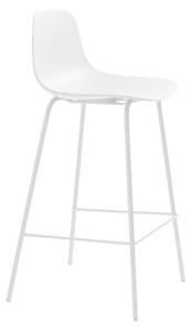 Biela plastová barová stolička (výška sedadla 67,5 cm) Whitby – Unique Furniture