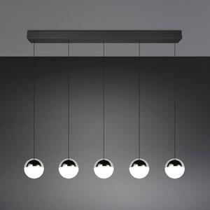 LED závesné svietidlo Senta, chróm, dĺžka 114 cm, 4 000 K, 5-pl., Chrómová / strieborná, Obývacia izba / jedáleň, Plast, Moderný, Závesné svietidlo