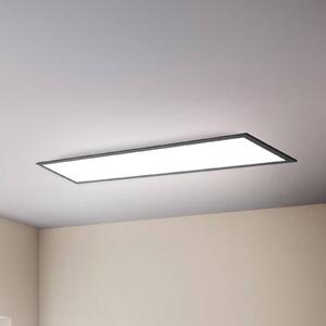 LED panel Odin zapnutý/vypnutý, 100 x 25 cm, čierny, 4 000 K, Čierna, Pracovňa / Kancelária, kov, Moderný, Stropné svetlo