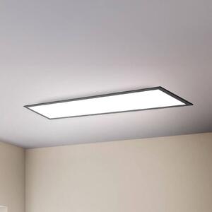 LED panel Odin s diaľkovým ovládaním 100 x 25 cm, čierny, Čierna, Pracovňa / Kancelária, kov, Moderný, Stropné svetlo