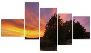Farebný západ slnka - obraz (Obraz 150x85cm)