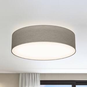 Stropné svietidlo Litora, taupe, Ø 38 cm, textil, E27, Hnedá / hrdzavá, Obývacia izba / jedáleň, Textil / látka / hodváb, Závesné svietidlo