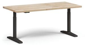 Výškovo nastaviteľný pracovný stôl ULIX do dielne, elektrický, 1700 x 800 x 690-1340 mm, čierna podnož
