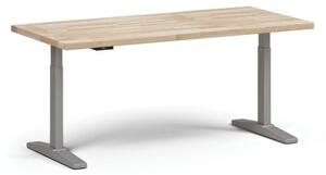Výškovo nastaviteľný pracovný stôl ULIX do dielne, elektrický, 1700 x 800 x 690-1340 mm, sivá podnož