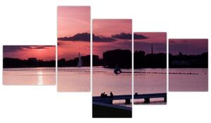 Západ slnka na vode, obraz (Obraz 150x85cm)